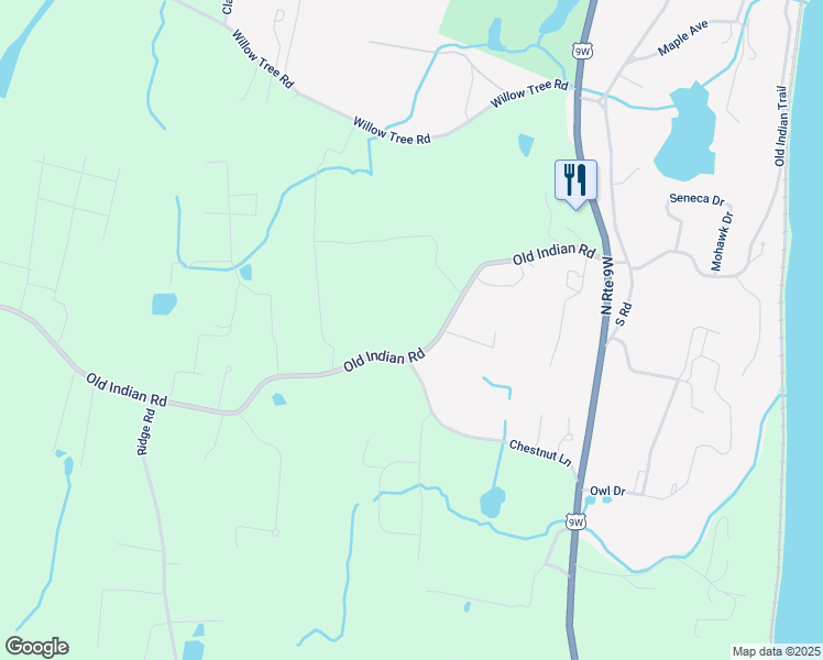 map of restaurants, bars, coffee shops, grocery stores, and more near 80 Old Indian Rd in Milton