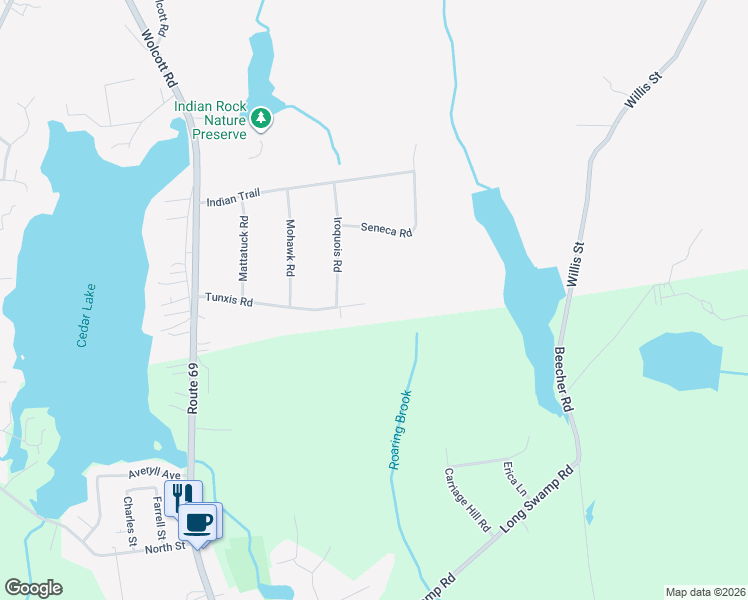 map of restaurants, bars, coffee shops, grocery stores, and more near 201 Tunxis Road in Bristol