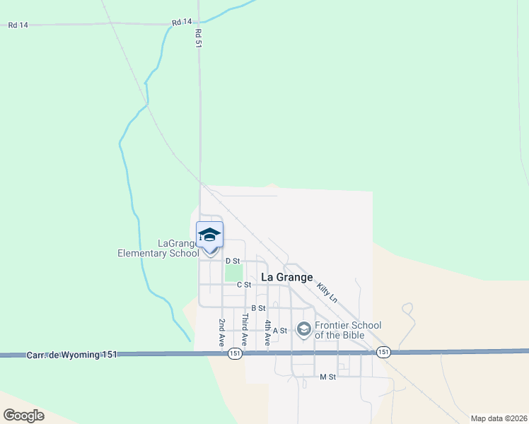 map of restaurants, bars, coffee shops, grocery stores, and more near Third Avenue in La Grange
