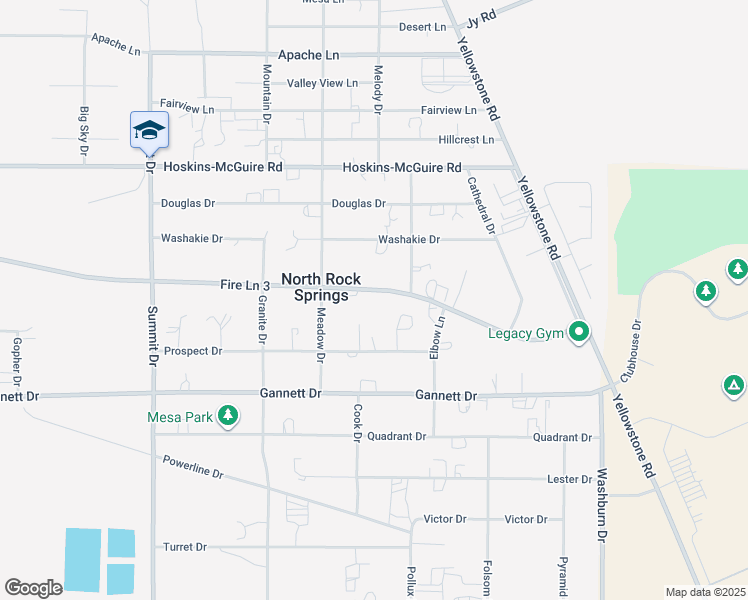 map of restaurants, bars, coffee shops, grocery stores, and more near 217 Fire Ln 3 in Rock Springs