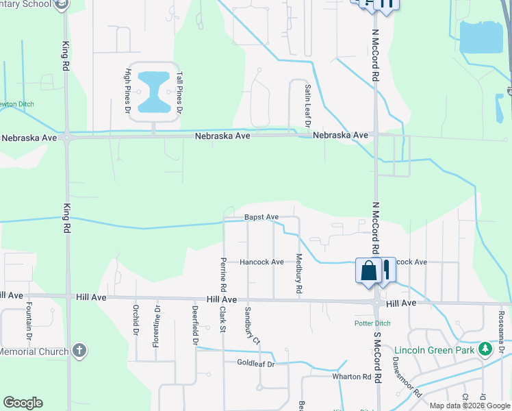map of restaurants, bars, coffee shops, grocery stores, and more near 7100 Bapst Avenue in Holland