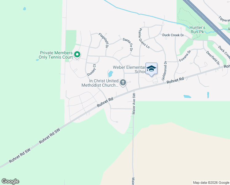 map of restaurants, bars, coffee shops, grocery stores, and more near 4116 Rohret Road in Iowa City