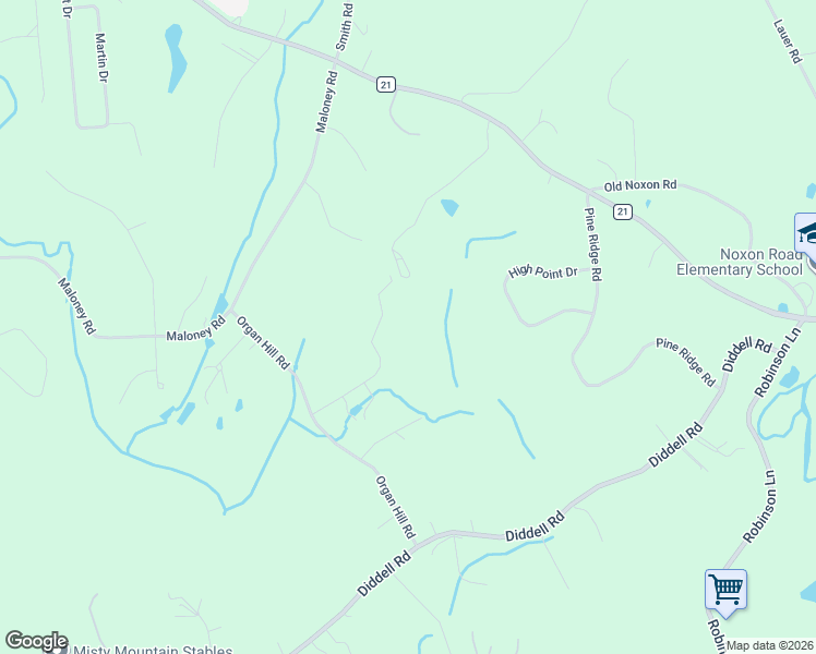 map of restaurants, bars, coffee shops, grocery stores, and more near 44 Wildflower Ridge in Poughkeepsie