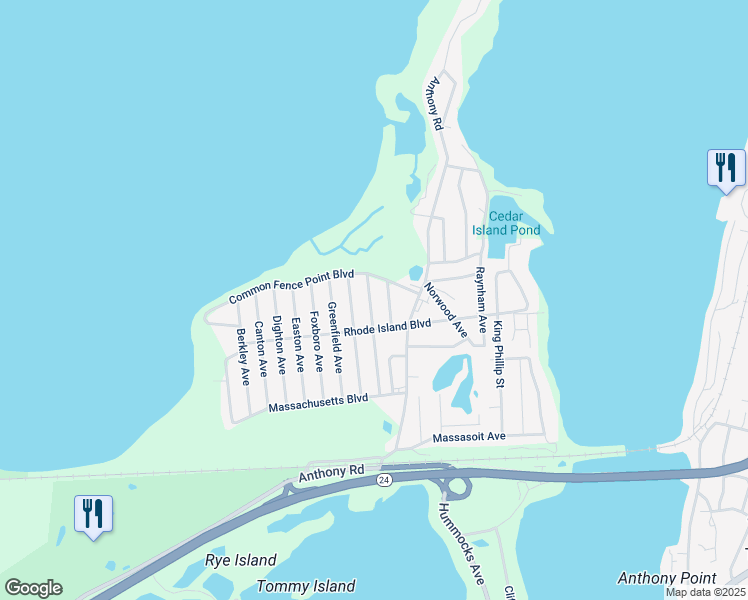 map of restaurants, bars, coffee shops, grocery stores, and more near 115 Islington Avenue in Portsmouth