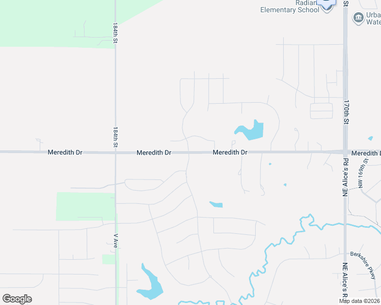 map of restaurants, bars, coffee shops, grocery stores, and more near 18015 Meredith Drive in Waukee