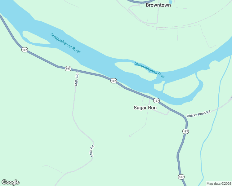map of restaurants, bars, coffee shops, grocery stores, and more near Highway 187 in Sugar Run