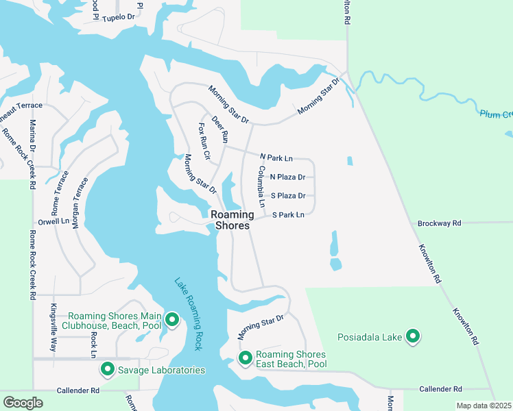 map of restaurants, bars, coffee shops, grocery stores, and more near 2059 Columbia Lane in Roaming Shores
