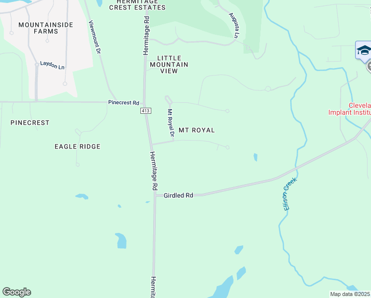 map of restaurants, bars, coffee shops, grocery stores, and more near 10592 Majesty Lane in Painesville