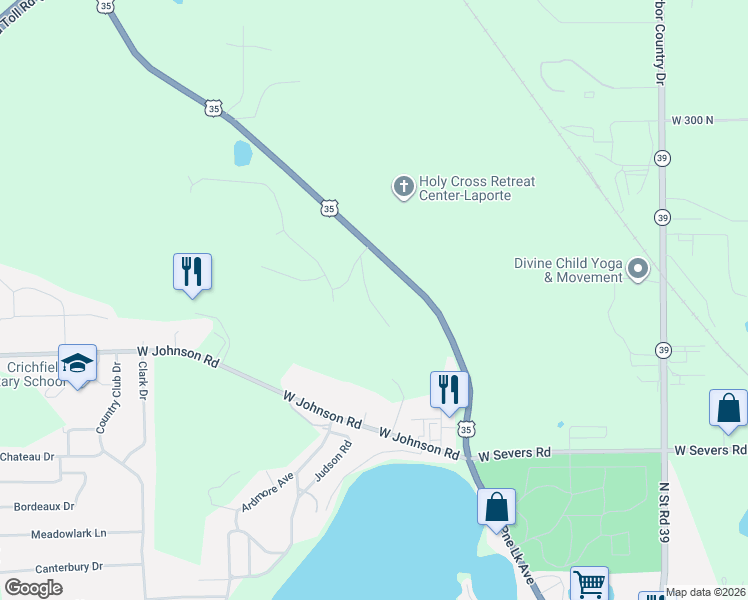 map of restaurants, bars, coffee shops, grocery stores, and more near 2512 Sneed Avenue in La Porte