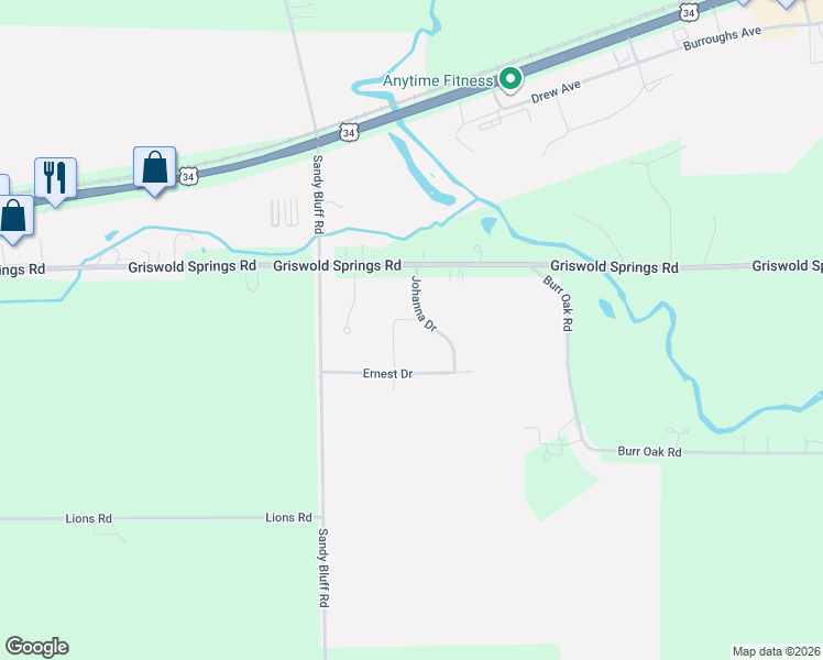 map of restaurants, bars, coffee shops, grocery stores, and more near 3103 Bluff Lane in Sandwich