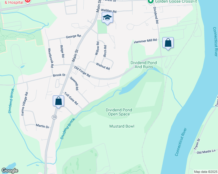 map of restaurants, bars, coffee shops, grocery stores, and more near 1302 Briarwood Court in Rocky Hill