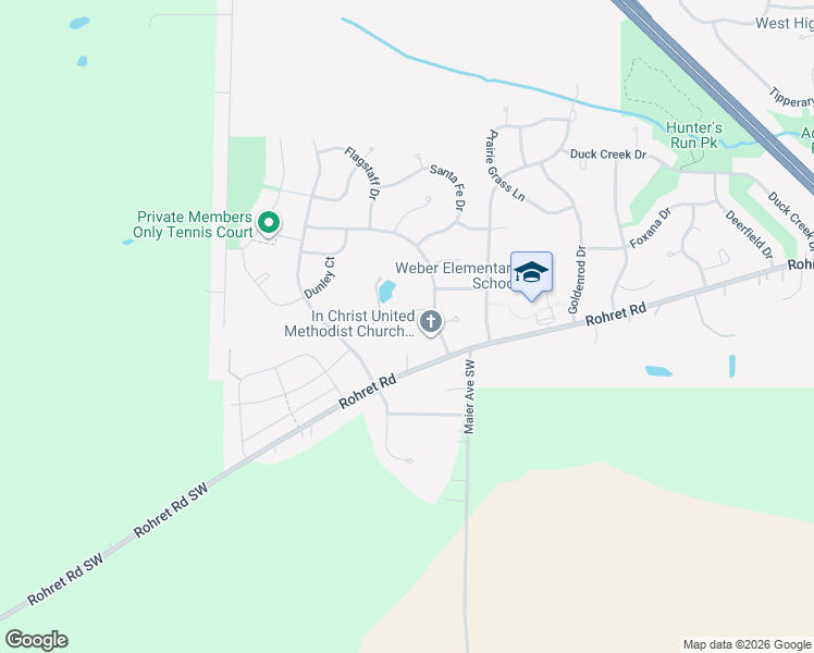 map of restaurants, bars, coffee shops, grocery stores, and more near 17 Tucson Place in Iowa City