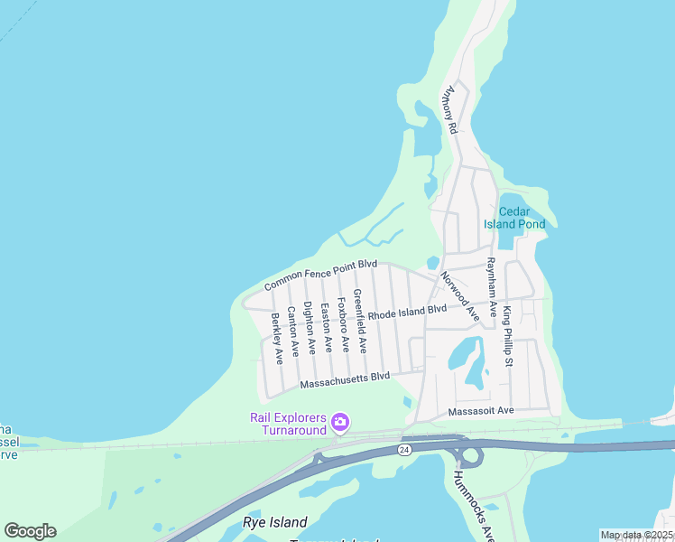 map of restaurants, bars, coffee shops, grocery stores, and more near 130 Common Fence Point Boulevard in Portsmouth