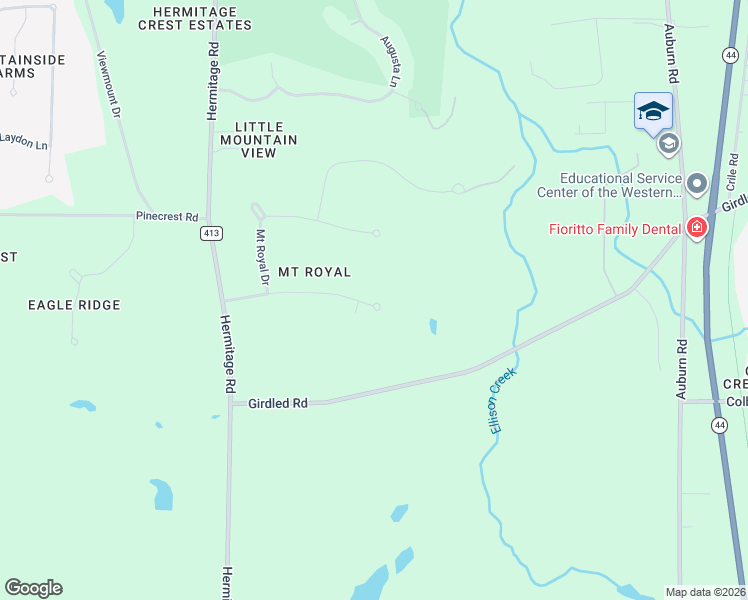 map of restaurants, bars, coffee shops, grocery stores, and more near 10685 Majesty Lane in Painesville