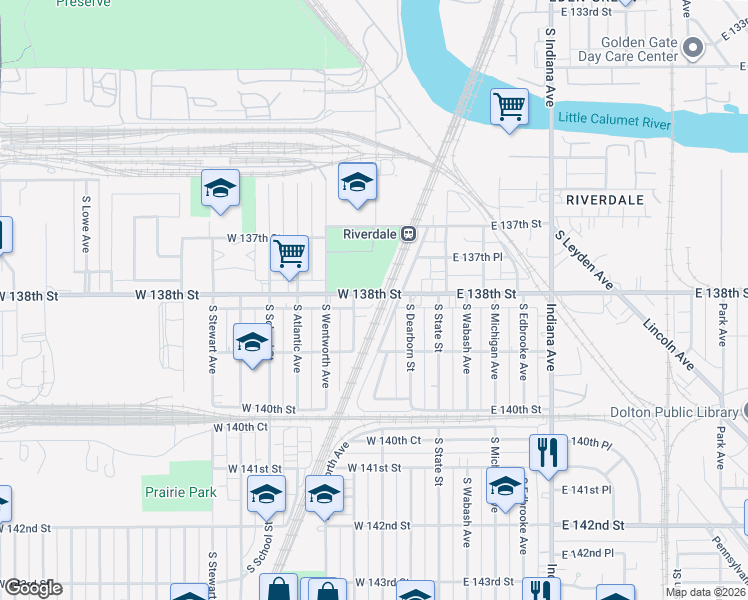 map of restaurants, bars, coffee shops, grocery stores, and more near 204 West 138th Street in Riverdale