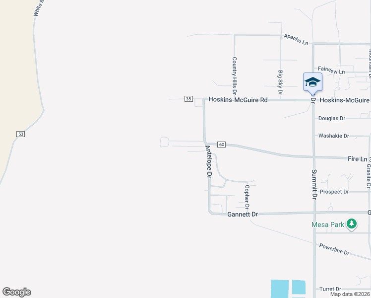 map of restaurants, bars, coffee shops, grocery stores, and more near 701 Antelope Drive in Rock Springs