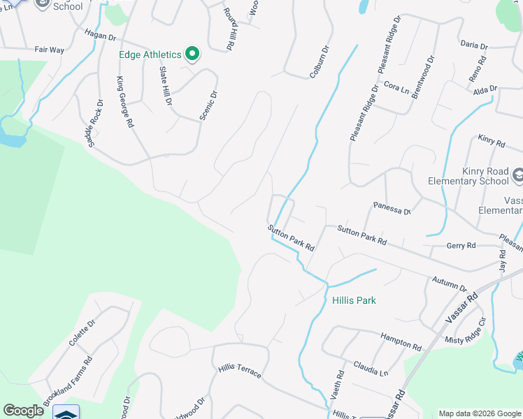 map of restaurants, bars, coffee shops, grocery stores, and more near 107 Sutton Park Rd in Poughkeepsie