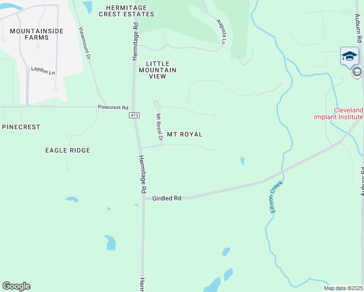 map of restaurants, bars, coffee shops, grocery stores, and more near 10592 Majesty Lane in Painesville