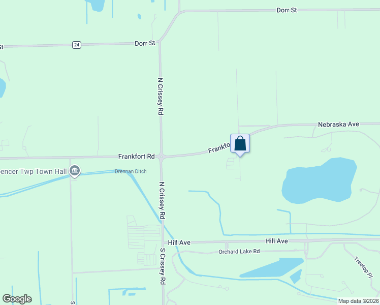 map of restaurants, bars, coffee shops, grocery stores, and more near 9064 Frankfort Road in Holland