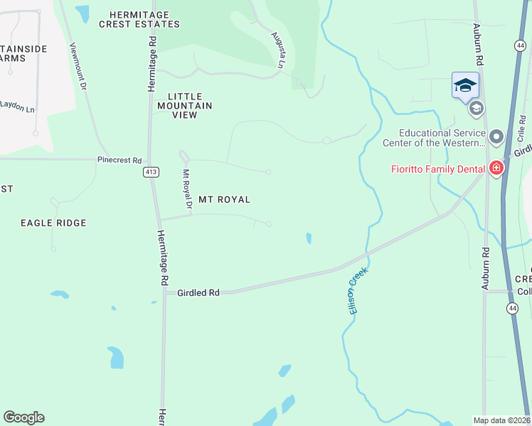 map of restaurants, bars, coffee shops, grocery stores, and more near 10685 Majesty Lane in Painesville