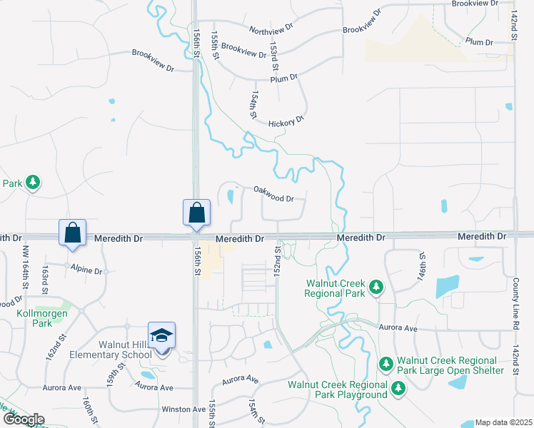 map of restaurants, bars, coffee shops, grocery stores, and more near 15215 Goodman Drive in Urbandale