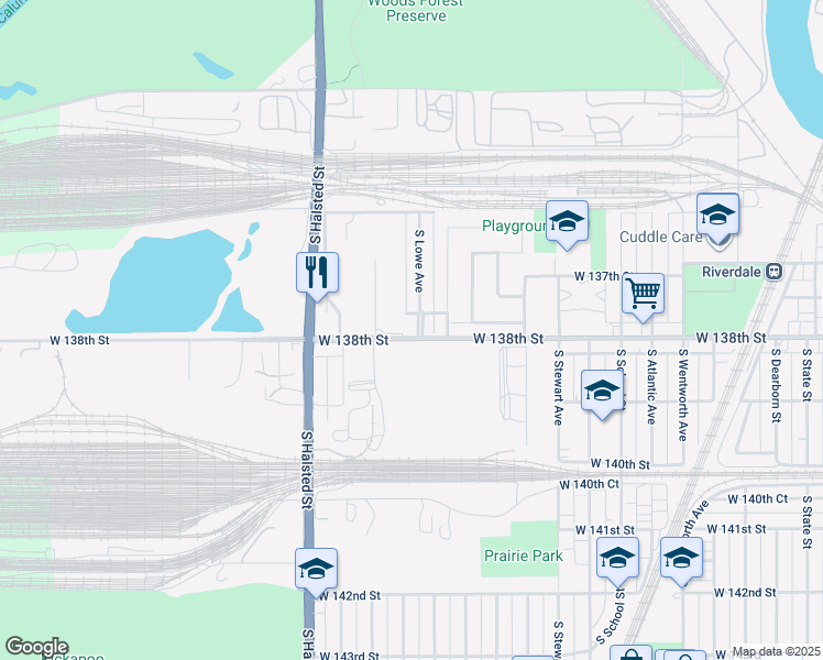 map of restaurants, bars, coffee shops, grocery stores, and more near 680 West 138th Street in Riverdale
