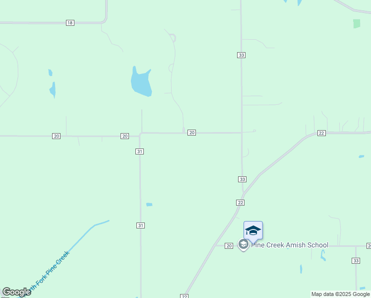 map of restaurants, bars, coffee shops, grocery stores, and more near 15800 County Road 20 in Goshen