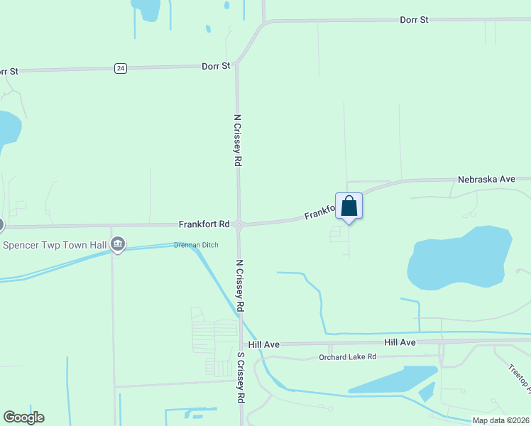 map of restaurants, bars, coffee shops, grocery stores, and more near 9064 Frankfort Road in Holland