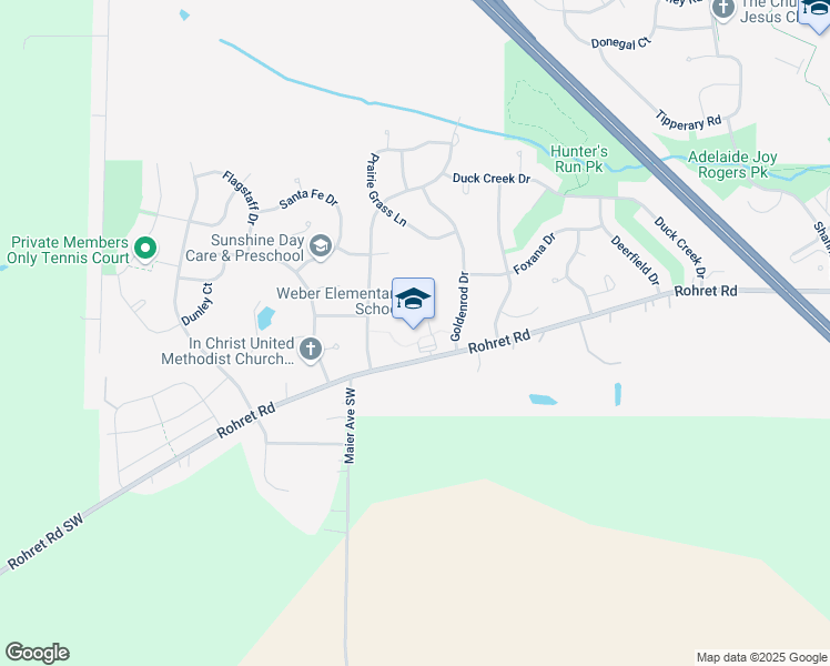 map of restaurants, bars, coffee shops, grocery stores, and more near 3850 Rohret Road in Iowa City