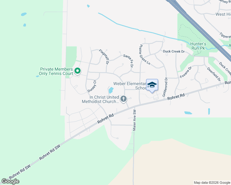 map of restaurants, bars, coffee shops, grocery stores, and more near 17 Tucson Place in Iowa City