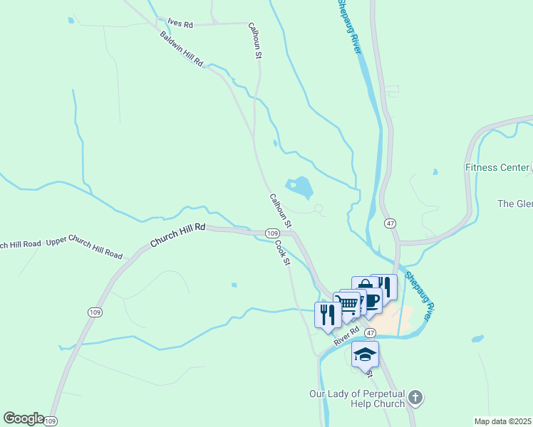 map of restaurants, bars, coffee shops, grocery stores, and more near 52-62 Calhoun Street in Washington