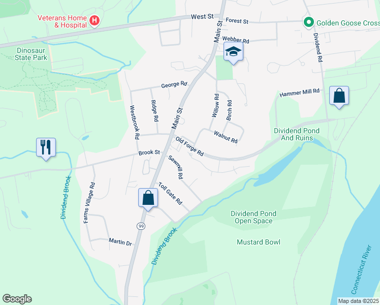 map of restaurants, bars, coffee shops, grocery stores, and more near 1302 Briarwood Court in Rocky Hill