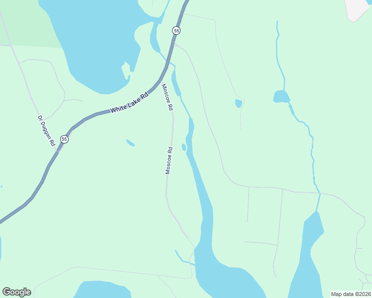map of restaurants, bars, coffee shops, grocery stores, and more near 63 Moscoe Road in White Lake