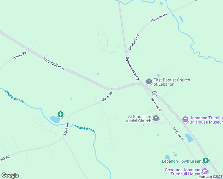 map of restaurants, bars, coffee shops, grocery stores, and more near 0 Mack Road in Lebanon