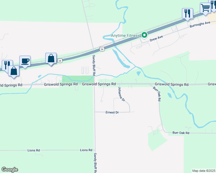 map of restaurants, bars, coffee shops, grocery stores, and more near 6 Kees Lane in Plano