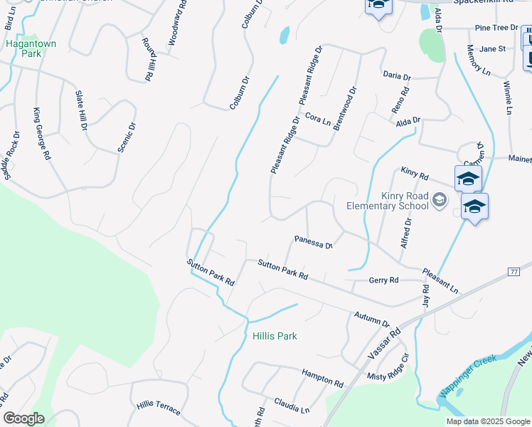 map of restaurants, bars, coffee shops, grocery stores, and more near 2 Pat Drive in Poughkeepsie