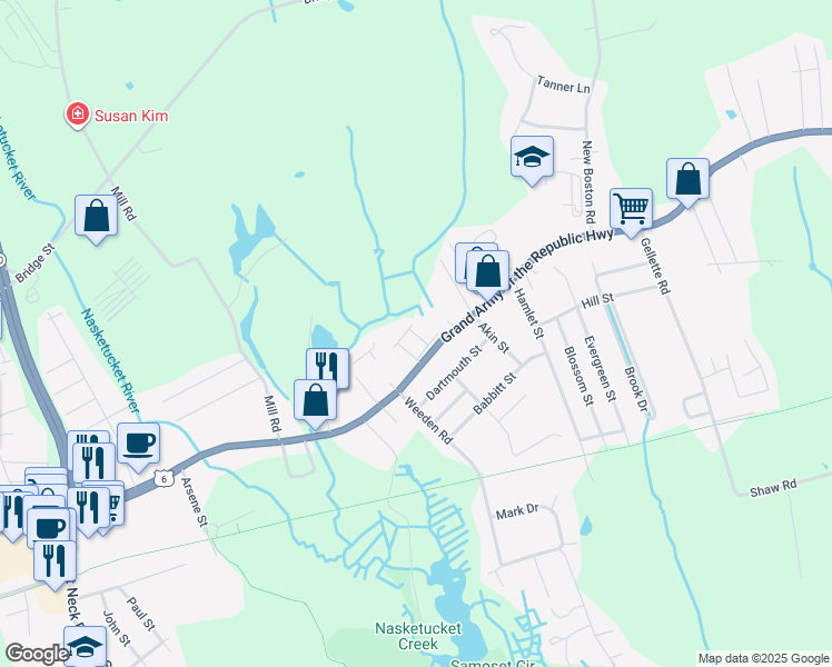 map of restaurants, bars, coffee shops, grocery stores, and more near 312 U.S. 6 in Fairhaven