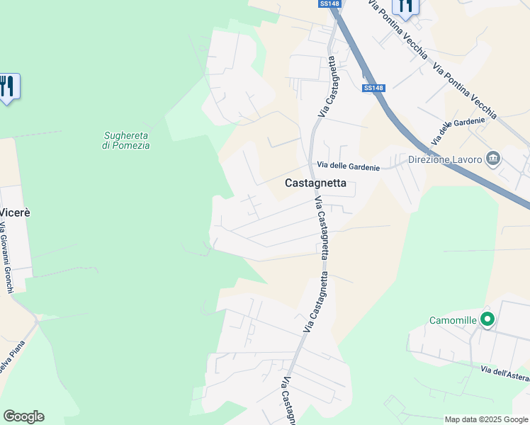 map of restaurants, bars, coffee shops, grocery stores, and more near 3 Via degli Aceri in Castagnetta