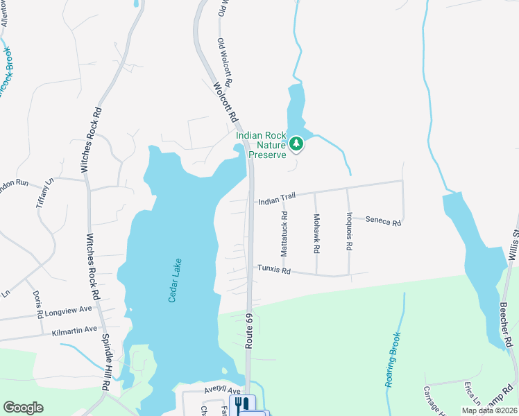 map of restaurants, bars, coffee shops, grocery stores, and more near 571 Wolcott Road in Bristol