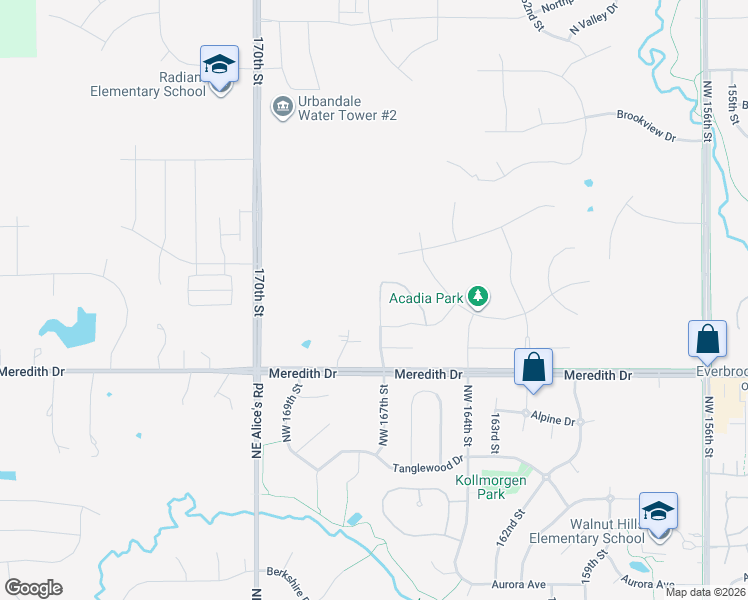 map of restaurants, bars, coffee shops, grocery stores, and more near 16619 Oakwood Drive in Urbandale