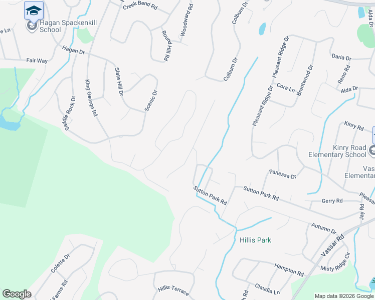 map of restaurants, bars, coffee shops, grocery stores, and more near 34 Raker Road in Poughkeepsie