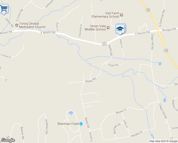 map of restaurants, bars, coffee shops, grocery stores, and more near 94 Reilly Road in Lagrangeville