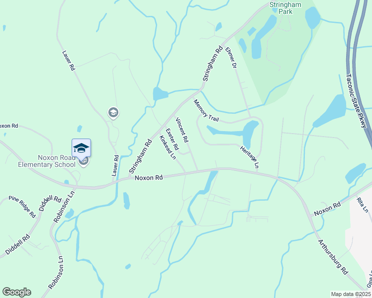 map of restaurants, bars, coffee shops, grocery stores, and more near 16 Vincent Road in Poughkeepsie