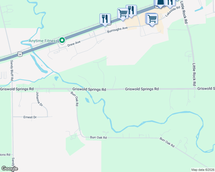 map of restaurants, bars, coffee shops, grocery stores, and more near 16267 Griswold Springs Road in Plano