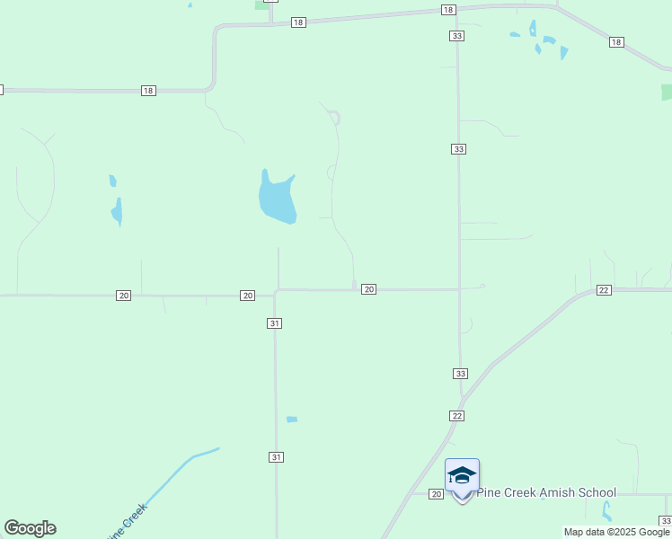 map of restaurants, bars, coffee shops, grocery stores, and more near 15583-15903 County Road 20 in Middlebury