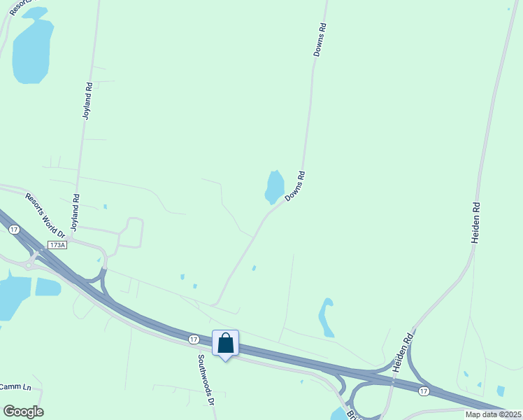 map of restaurants, bars, coffee shops, grocery stores, and more near 69 Downs Road in Monticello