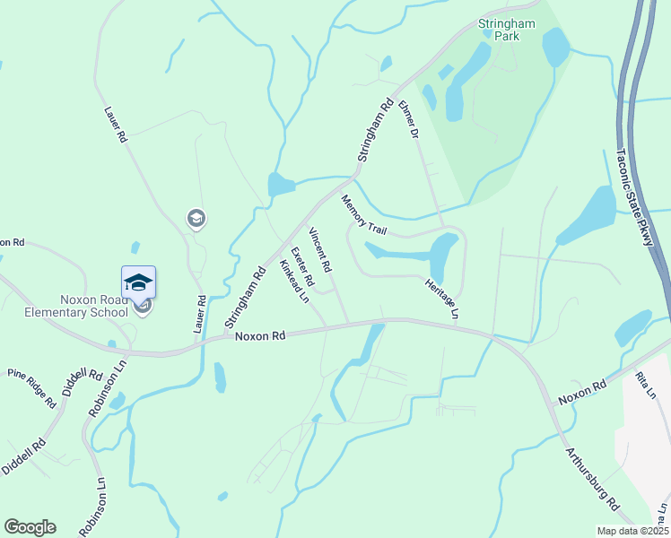 map of restaurants, bars, coffee shops, grocery stores, and more near 16 Vincent Road in Poughkeepsie