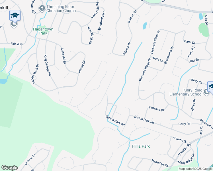 map of restaurants, bars, coffee shops, grocery stores, and more near 42 Timberline Drive in Poughkeepsie