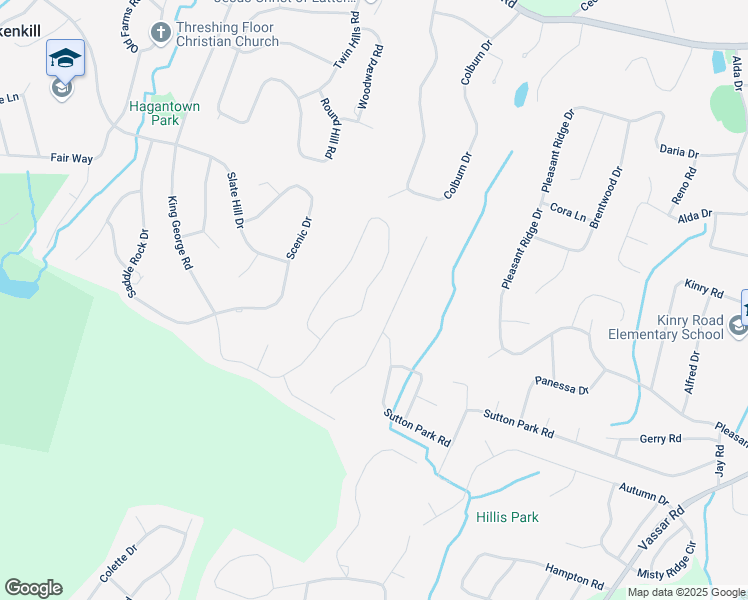 map of restaurants, bars, coffee shops, grocery stores, and more near 42 Timberline Drive in Poughkeepsie