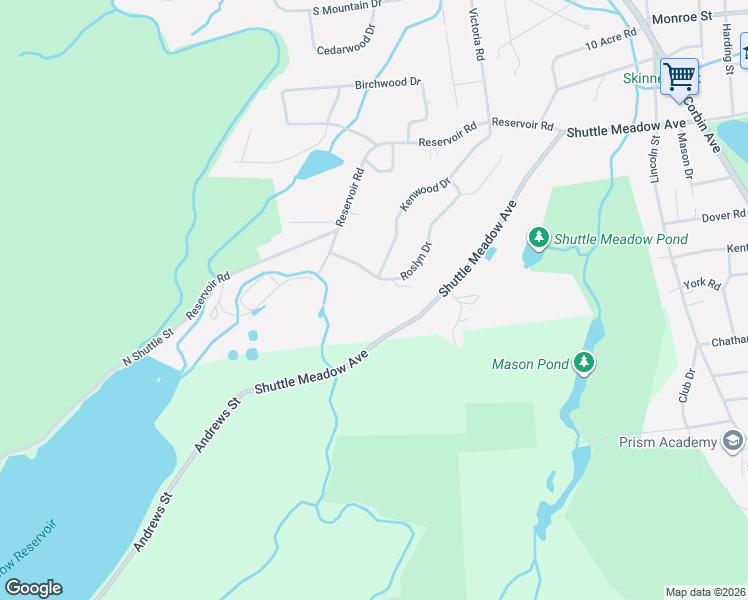 map of restaurants, bars, coffee shops, grocery stores, and more near 733 Shuttle Meadow Avenue in New Britain